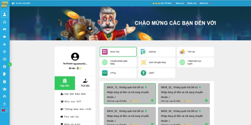 99OK jiaauto.in ⭐️ Trang Chủ 99OK.COM Giải Trí Chính Thức 2026 31 Quy trình nạp tiền